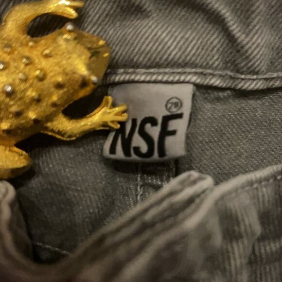 NSF Wide Leg Front Patch Pocket Denim Trousers Size 28 - Picture 4 of 6